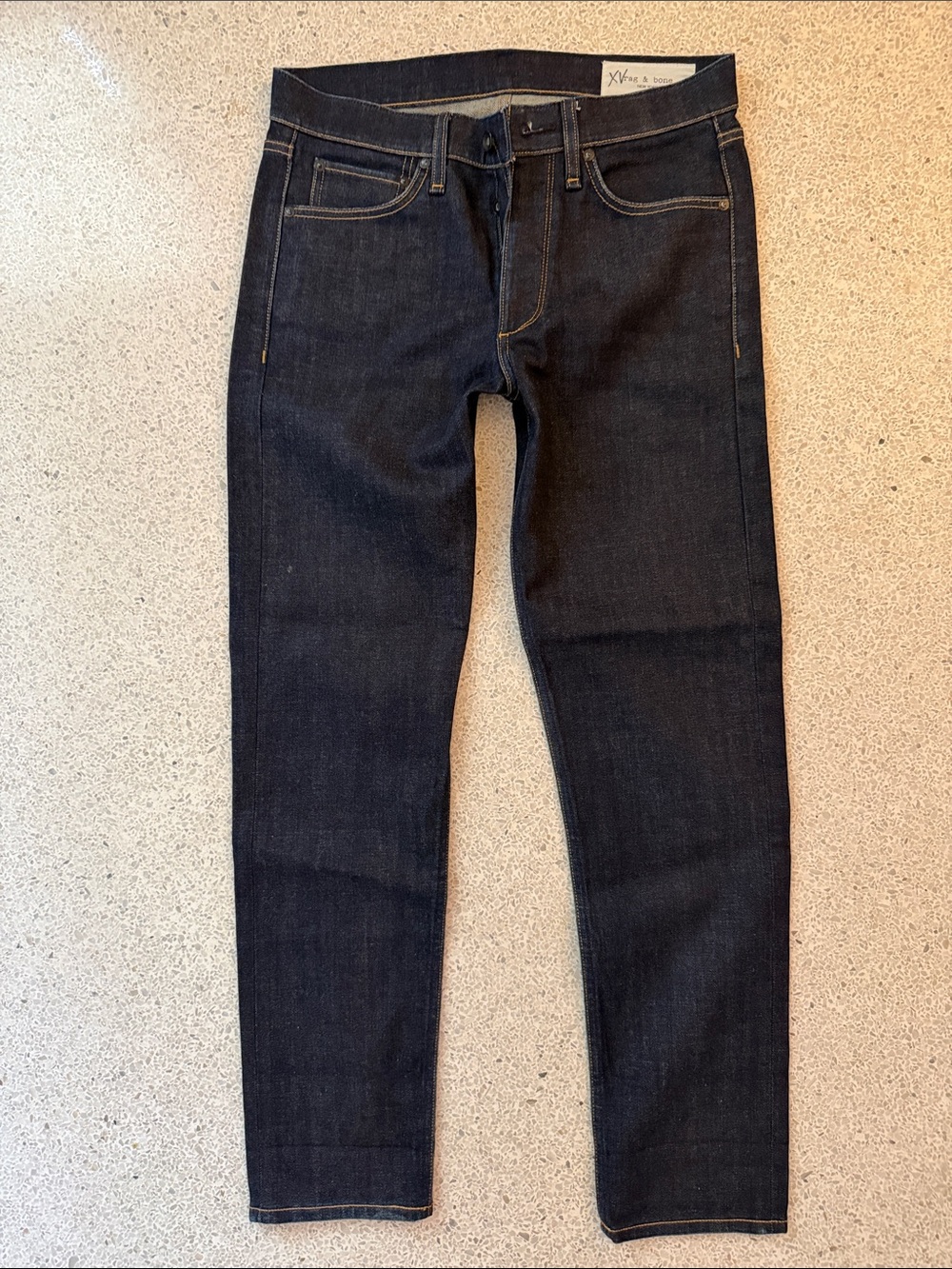 Rag & Bone Fit 2 Raw Dark Indigo Men’s Slim Jeans 30 x 30